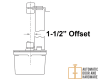 Rixson 27 Left Hand 1-1/2 Inch Offset Floor Closer With Triangle Spindle, Single Acting, 105 Degree Swing, Hold Open Feature, Remanufactured - Image 4 of 0