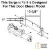 Sargent Replacement Cover For 10-3/8 Inch x 1 Inch Mounting Hole Commercial Door Closer, Dark Bronze Finish - Image 2 of 0