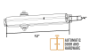 Sargent Hold Open Arm Assembly For 12 Inch x 3/4 Inch Mounting Hole Door Closer, Aluminum Finish - Image 2 of 0