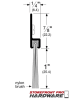 Storefront Pro Hardware 1 Inch Bottom Brush Sweep For 36" Wide Storefront Door - Image 2 of 0