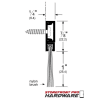 Storefront Pro Hardware 1 Inch Bottom Brush Sweep With Concealed Screws For 36" Wide Storefront Door - Image 2 of 0