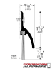 Storefront Pro Hardware 7/16 Inch Bottom Brush Sweep With 1-1/2 Inch Rain Cap For 48 Inch Wide Storefront Door - Image 2 of 0
