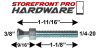 Storefront Pro  Hardware  1/4 Inch- 20 x 1-1/8 Inch Length Screw Kit For Commercial Glass Door Pull and Push Bar Common End Back To Back Mounting - Image 3 of 0