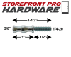 Storefront Pro Hardware 1/4 Inch- 20 x 1-1/2 Inch Length Screw Kit For Commercial Pull and Push Bar Free End Surface Concealed Mounting - Image 3 of 0