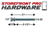 Storefront Pro Hardware 1/4-20 x 2-1/2 Inch Long Threads, 3 Inch Overall Length Screw For Commercial Door Handle (Pack Of 5) - Image 2 of 0