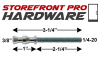 Storefront Pro Hardware 1/4-20 x 2-1/4 Inch Long Threads, 3-1/4 Inch Overall Length Screw For Commercial Door Handle (Pack Of 2) - Image 2 of 0
