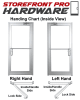 Storefront Pro Hardware Commercial Left Hand Dark Bronze Door Handle With Lock Status Display For Deadlock - Image 2 of 0