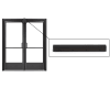 Header Door Frame Stop Kit For Storefront Double Door, Dark Bronze Finish - Image 1 of 0