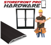 Storefront Pro Hardware 4.5 Inch Wide x 1/2 Inch Tall x 72 Inch Length Commercial Glass Double Door Threshold In Dark Bronze Anodized Finish - Image 2 of 0