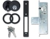 Trulite Commercial Door Dead Bolt Lock Kit With Outside Mortise Key Cylinder and Inside Thumbturn, 31/32 in. Backset, Dark Bronze Finish - Image 1 of 0