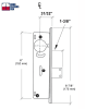Trulite Commercial Door Dead Bolt Lock Kit With Outside Mortise Key Cylinder and Inside Thumbturn, 31/32 in. Backset, Dark Bronze Finish - Image 2 of 0