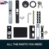 Trulite Right Hand Commercial Door Deadlatch Lock Kit, 31/32 in. Backset, Includes Outside Mortise Key Cylinder and Inside Push To Exit Paddle Handle, Dark Bronze Finish - Image 5 of 0