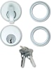 Trulite Outside Mortise Key Lock Cylinder and Inside Thumbturn Cylinder, Aluminum Finish - Image 1 of 0