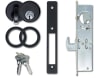 Tubelite Commercial Door Hook Bolt Lock Kit With Outside Mortise Key Cylinder and Inside Thumbturn, 1-1/8 in. Backset, Dark Bronze Finish - Image 1 of 0