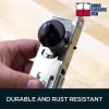 Tubelite Commercial Door Hook Bolt Lock Kit With Outside Mortise Key Cylinder and Inside Thumbturn, 1-1/8 in. Backset, Dark Bronze Finish - Image 6 of 0