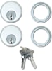 Tubelite Mortise Key Cylinder Lock, 2 Pack, Keyed Alike (Same Keys), Aluminum Finish - Image 1 of 0