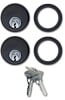 Tubelite Mortise Key Cylinder Lock, 2 Pack, Keyed Alike (Same Keys), Dark Bronze Finish - Image 1 of 0