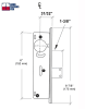 Tubelite Commercial Door Dead Bolt Lock Kit With Outside Mortise Key Cylinder and Inside Thumbturn, 31/32 in. Backset, Aluminum Finish - Image 2 of 0