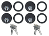 Tubelite Mortise Key Cylinder Lock, 4 Pack, Keyed Alike (Same Keys), Dark Bronze Finish - Image 1 of 0