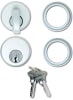 Tubelite Outside Mortise Key Lock Cylinder and Inside Thumbturn Cylinder, Aluminum Finish - Image 1 of 0