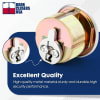 Tubelite Outside Mortise Key Lock Cylinder and Inside Thumbturn Cylinder, Aluminum Finish - Image 2 of 0