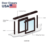Commercial Interior Transaction Service Window, 36 in. Width x 36 in. Height, X-X Slide Configuration, Dark Bronze Anodized Finish With 1/4 in. Tempered Clear Glass - Image 2 of 0