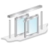 Commercial Interior Transaction Service Window, 36 in. Width x 36 in. Height, X-X Slide Configuration, Satin Anodized Finish With 1/4 in. Tempered Clear Glass - Image 1 of 0