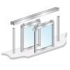 Commercial Interior Transaction Service Window, 48 in. Width x 48 in. Height, X-X Slide Configuration, Satin Anodized Finish With 1/4 in. Tempered Clear Glass - Image 1 of 0