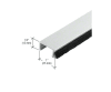 US Aluminum Frame Stop Type 2, 96" Length, Clear Anodized Finish - Image 2 of 0