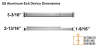 US Aluminum 3-3/16 in. Tall Chassis Head Concealed Vertical Rod Panic Bar, Left Hand Reverse, For 36 in. Wide Storefront Door, Dark Bronze Finish - Image 2 of 0