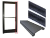 US Aluminum Dark Bronze Leading Stile With Weatherstripping For 84 Inch Tall Commercial Glass Storefront Door - Image 1 of 0