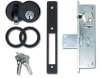United States Aluminum Commercial Door Dead Bolt Lock Kit With Outside Mortise Key Cylinder and Inside Thumbturn, 31/32 in. Backset, Dark Bronze Finish - Image 1 of 0
