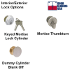 Vistawall Commercial Door 1-1/8 in. Deadbolt Lock - Image 5 of 0