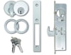 Vistawall Commercial Door Hook Bolt Lock Kit With Outside Mortise Key Cylinder and Inside Thumbturn, 1-1/8 in. Backset, Aluminum Finish - Image 1 of 0