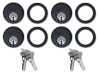 Vistawall Mortise Key Cylinder Lock, 4 Pack, Keyed Alike (Same Keys), Dark Bronze Finish - Image 1 of 0