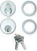 Vistawall Outside Mortise Key Lock Cylinder and Inside Thumbturn Cylinder, Aluminum Finish - Image 3 of 0