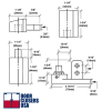 Vistawall Commercial Glass Door Right Hand Pivot Hinge Kit, 3/4 in. Offset, 1/8 in. Recessed Door Application, Aluminum Finish - Image 6 of 0