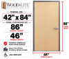 Wood-Lite 42" x 84" Commercial Wood Door Package â€“ Unfinished Birch, Left Hand Reverse, Metal Stud Drywall Frame - Image 3 of 0