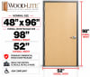 Wood-Lite 48" x 96" Commercial Wood Door Package â€“ Unfinished Birch, Right Hand Reverse, Wood Stud Drywall Frame - Image 3 of 0