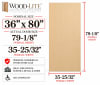 35-25/32" x 79-1/8" Commercial Wood Replacement Door - Unfinished Birch, Mortise Lock Prep Only - Image 4 of 0