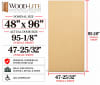47-25/32" x 95-1/8" Commercial Wood Replacement Door - Unfinished Birch, Blank Slab - No Preps - Image 3 of 0