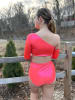 One Shoulder Crop Top (Shiny Spandex) - Image 4 of 0