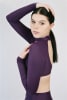 T- Mock Neck Long Sleeve Top (Spandex) - Image 2 of 0