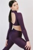T- Mock Neck Long Sleeve Top (Spandex) - Image 3 of 0