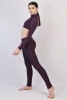 T- Mock Neck Long Sleeve Top (Spandex) - Image 4 of 0