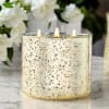 Midnight Moonflower Gold Mercury Glass Soy Wax Candle three wick - Image 1 of 0