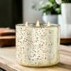 Midnight Moonflower Gold Mercury Glass Soy Wax Candle three wick - Image 2 of 0