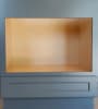 Shaker Grey Base Microwave Cabinet 30 has 1 drawer on bottom and an opening of 16 1/2 h x 26 1/2 w - Image 1 of 0