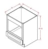 Shaker White Microwave Base Cabinet opening 16 1/2 x 26 1/2 - Image 2 of 0