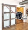 3" X 1-1/4" BARN DOOR V-GROOVE CAST IRON WHEEL KIT | | 350 LBS CAPACITY - Image 3 of 0
